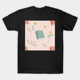 Books and Flowers Blush T-Shirt